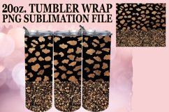 Leopard &amp; Flower Tumbler Wrap - Glittery Charm Product Image 1