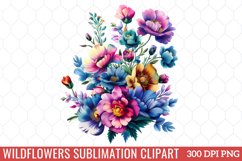 Wildflowers Sublimation Clipart Product Image 1