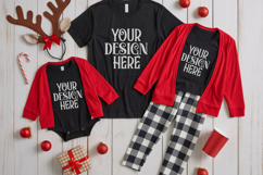 Christmas Family Matching Group T-Shirt Mockups | Holiday Fl Product Image 1