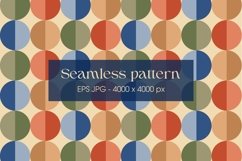 60s Retro circles pattern| , Mid century pattern Product Image 2