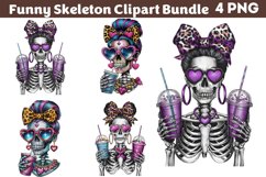 Funny Skeleton Messy CLIPART PNG Product Image 1