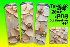 EXCLUSIVE 20oz Tumbler Design , 3D Flower Product Image 1