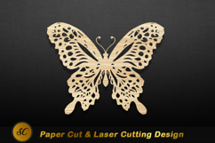Intricate wooden butterfly cutout delicate Laser cut Product Image 1