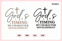 Funny Christian Saying SVG | God's Timing Product Image 3