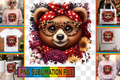 Vibrant TSHIRT Art Ideas PNG, Cute Animals Product Image 1