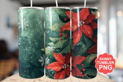 Christmas Flowers Tumbler | Christmas Tumbler Wrap Product Image 1