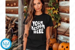 Black women Tshirt Mockup, Halloween tshirt mockup Product Image 1