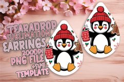 Elegant Teardrop Earrings Artwork PNG , Christmas Product Image 1