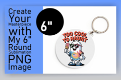 Lovely Circle PNG Coaster Design , Funny Ghost Product Image 1