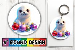 Lovely Circle Design Car Coaster PNG , Xmas Product Image 1