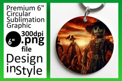 Sophisticated Circle Design for Sublimation , Horror Hallowe Product Image 1