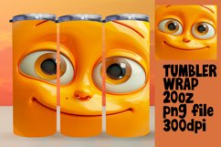 Dynamic 3D Emoji Tumbler Wrap - Cartoon Design Product Image 1
