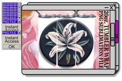 Denim Floral Tumbler Sublimation Spring 20oz Product Image 1