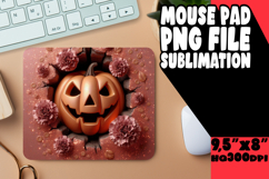 BRIGHT MOUSE PAD SUBLIMATION STYLE, 3D Pumpkin Product Image 1