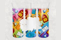 Custom Teacher Bleached 20 oz sublimation design tumbler Product Image 1