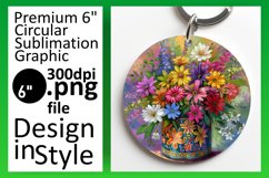Springtime Radiance Sublimation Keychain Circle Designs Product Image 1
