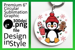 Chic Keychain Circle Design Template , Christmas Product Image 1