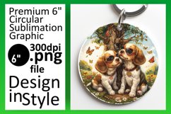Adventure Companion Circle Design Sublimation Keychain PNG Product Image 1