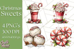 Christmas Treats Cookies Cocoa Clipart PNG Product Image 1