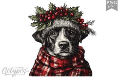 Christmas Dog Clipart Design - High Quality 300 Dpi Product Image 1