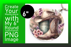 Elegant Keychain Circle Design PNG , Western Product Image 1
