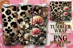 Cozy Escapes 20oz tumbler wrap, Leopard Prints Product Image 1