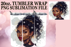 Happy Vibes 20oz tumbler wrap, Xmas Girl Product Image 1