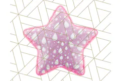 Cute Puffy Star Clipart PNG, 3D Glossy Pastel Stars Clip Art Product Image 3