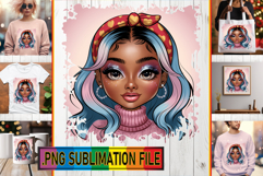 Unique TOTE BAG Art PNG, Afro Girl Product Image 1