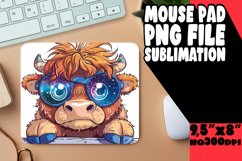 Farmyard Friend Mouse Pad Cute Peekaboo Cow Product Image 1