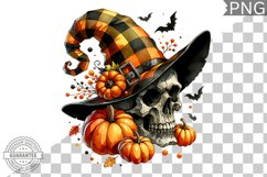 Halloween Skull Sublimation - Clipart PNG Design Product Image 1