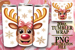 Blissful Moments 20oz tumbler wrap, Cute Christmas Product Image 1