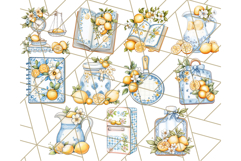Mediterranean Cottagecore Kitchen PNG Clipart with Lemons Product Image 2