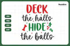 Christmas Dog Bandana Quotes SVG | Hide the Balls Product Image 3