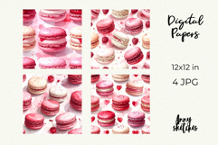 Macaron Patisserie Digital Paper Kit Rococo Patterns Product Image 2