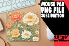 Springtime Retro Flower Mouse Pad Product Image 1
