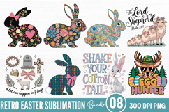 Retro Easter Sublimation Sublimation PNG Product Image 1