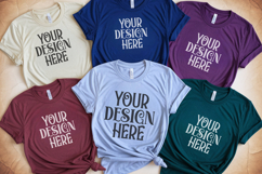 Christmas Family Matching Group Flat Lay T-Shirt Mockups Product Image 1