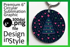 Artful Circle Design for Keychains , Holiday Product Image 1