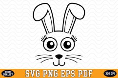 Cute Bunny SVG Sublimation Design | Sublimation Product Image 1