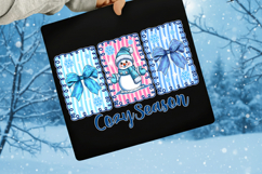 Blue Brushstroke Cozy Season PNG, Winter Christmas Tree PNG Product Image 3