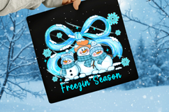 Blue Brushstroke Freezin Season PNG, Winter PNG, Blue Winter Product Image 1