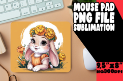 Luminous Mouse Pad PNG Design, Cute Bunny Product Image 1