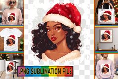 RADIANT Tote Bag Designs PNG, Xmas Girl Product Image 1