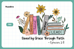 Christian Quote Sublimation - Faith Saying | Saved By Grace Product Image 3