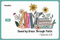 Christian Quote Sublimation - Faith Saying | Saved By Grace Product Image 3