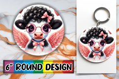 Enchanted Keychain Round Sublimation PNG, Valentines Product Image 1