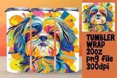 Radiant Dog Tumbler Wrap 20oz Sublimation Pattern Product Image 1