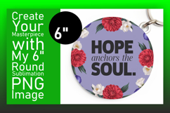 Artistic Keychain Circle Design PNG , Religious Product Image 1