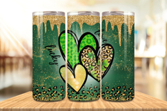 Lucky Hearts Shamrock Love Tumbler Wrap PNG Sublimation Desi Product Image 1